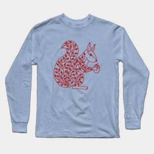 Squirrel Papercut Long Sleeve T-Shirt